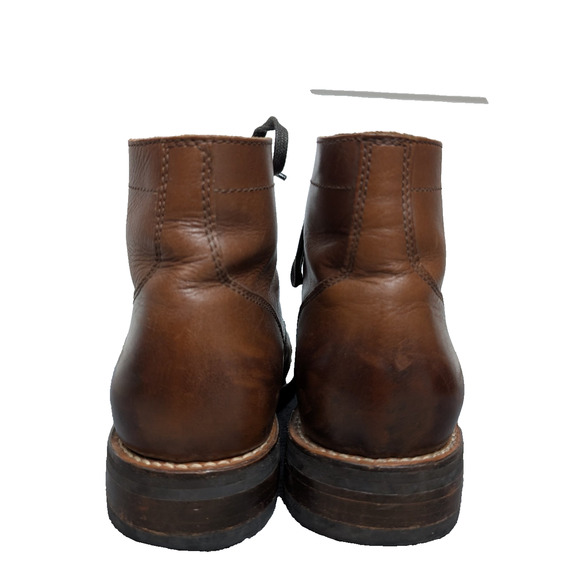 Thursday Captain Boots Mens 10.5 Everyday Leather Cap Toe Lace Up Brown Leather main image 3
